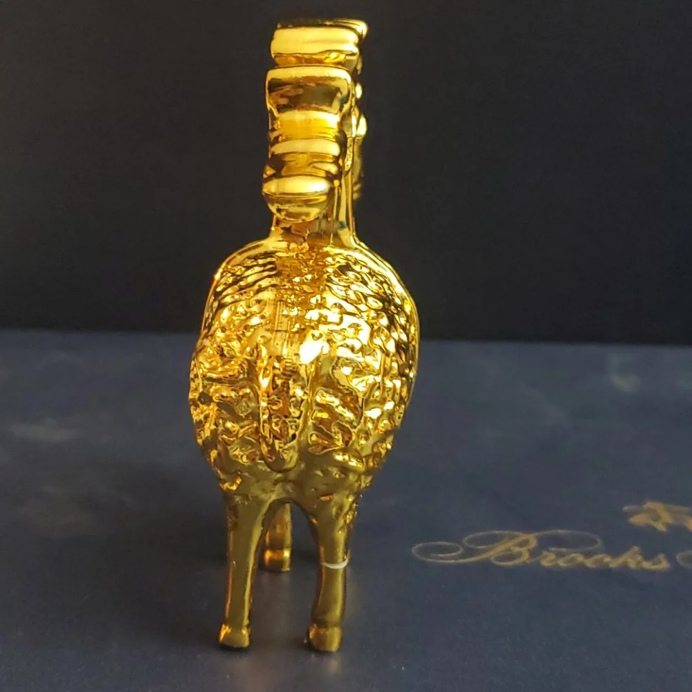 BROOKS BROTHERS 200th Anniversary Gold Sheep Ornament Figurine